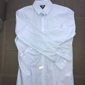 Blue H&M Long Sleeve Men’s Shirt (Size S)